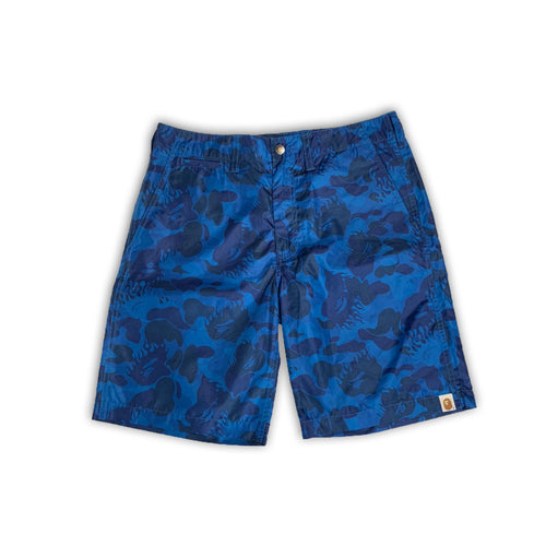 OG Bape Fire Camo Short Blue