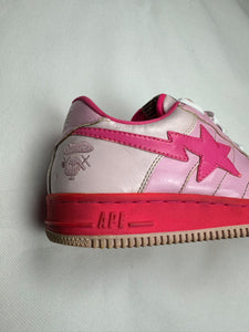 Bape x Kaws Pink Bapesta