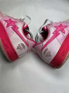 Bape x Kaws Pink Bapesta