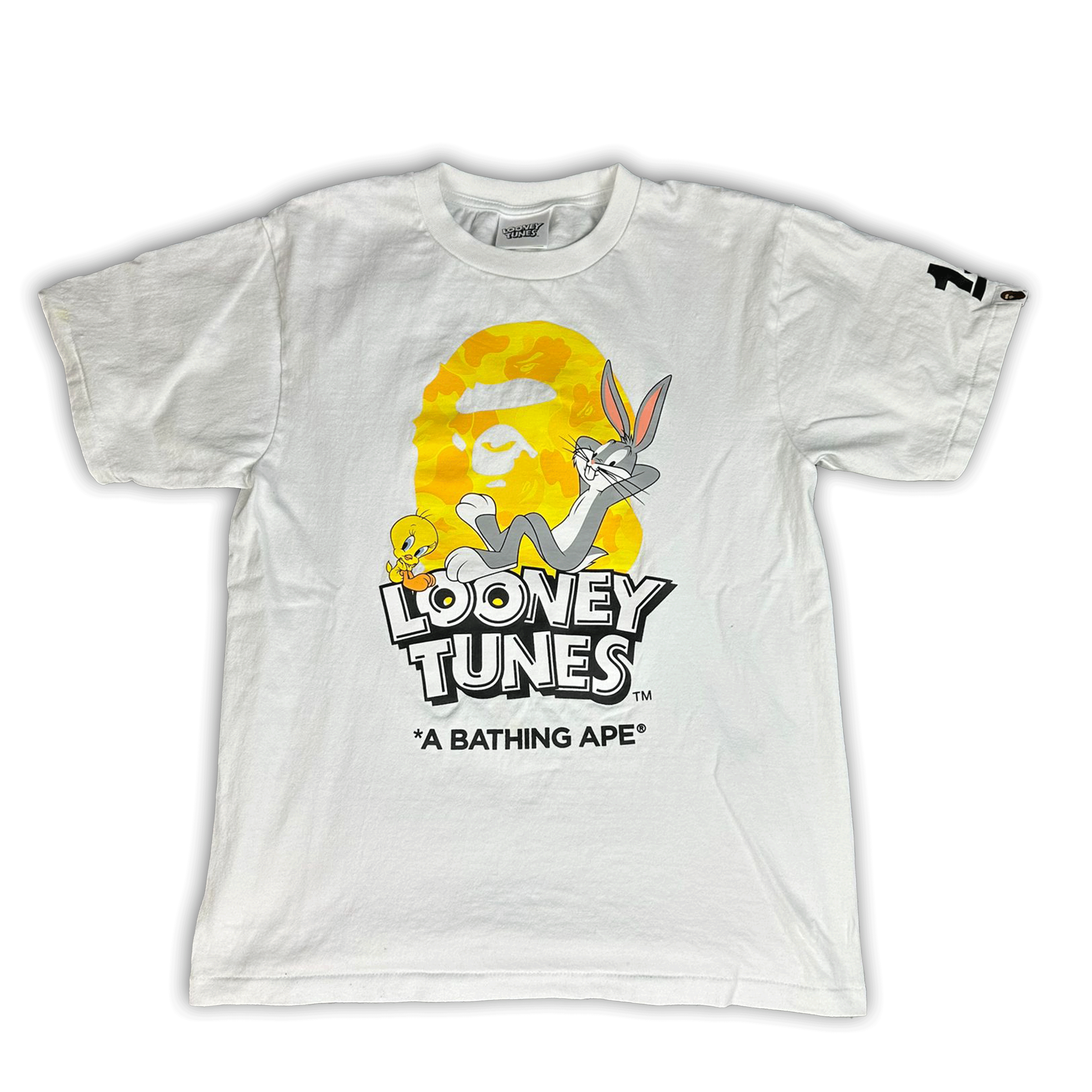 Bape x Looney Tunes ABC Yellow Camo Ape Head Tee