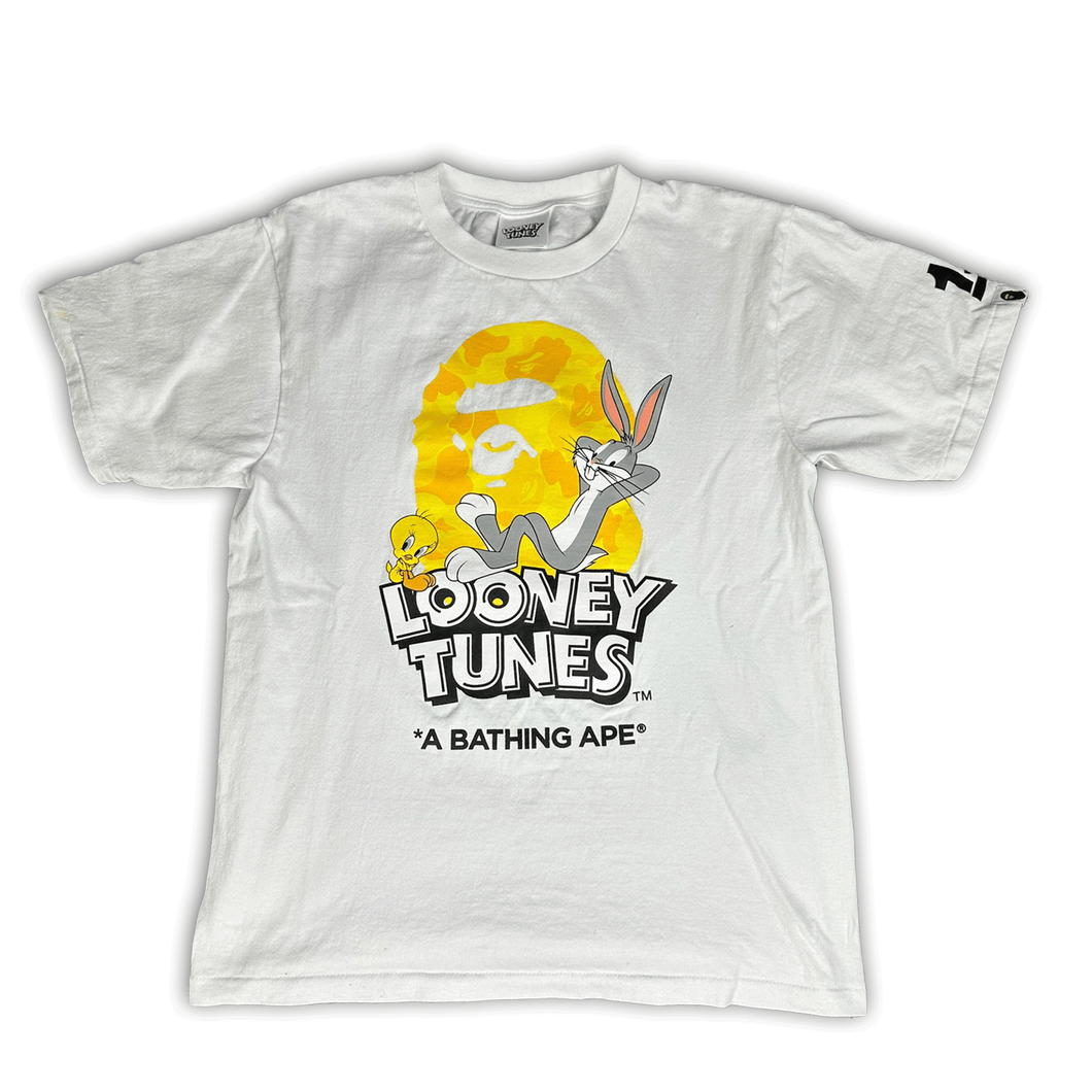 Bape x Looney Tunes ABC Yellow Camo Ape Head Tee