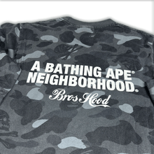 Load image into Gallery viewer, Bape x Neighborhood Black Camo Long Sleeve Tee