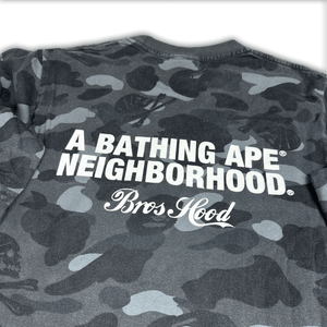 Bape x Neighborhood Black Camo Long Sleeve Tee