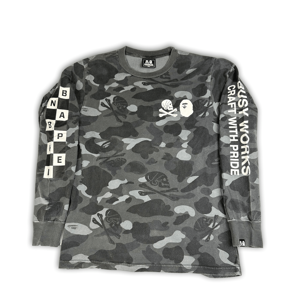 Bape x Neighborhood Black Camo Long Sleeve Tee