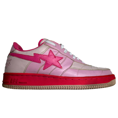 Bape x Kaws Pink Bapesta